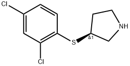 (S)-3-((2,4-Dichlorophenyl)thio)pyrrolidine Struktur