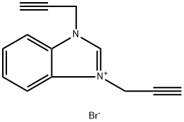 1H-Benzimidazolium, 1,3-di-2-propyn-1-yl-, bromide (1:1) Struktur