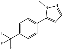 1-Methyl-5-(4-(trifluoromethyl)phenyl)-1H-pyrazole Struktur