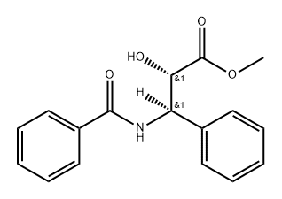 Benzenepropanoic acid, β-(benzoylamino)-α-hydroxy-, methyl ester, (αS,βR)- Struktur