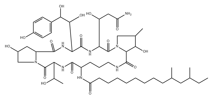 see such headings as Pneumocandin A2 Struktur