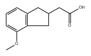 2-(4-methoxy-2,3-dihydro-1H-inden-2-yl)acetic acid Struktur