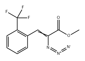 2-Propenoic acid, 2-azido-3-[2-(trifluoromethyl)phenyl]-, methyl ester Struktur