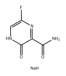 2-Pyrazinecarboxamide, 6-fluoro-3,4-dihydro-3-oxo-, sodium salt (1:1) Struktur