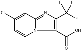 7-chloro-2-(trifluoromethyl)imidazo[1,2-a]pyridine-3-carboxylic acid Struktur