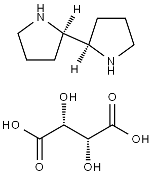 (R,R)-2,2′-Bipyrrolidine L-tartrate trihydrate Struktur