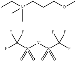 Ethyl(3-methoxypropyl)dimethylammonium Bis(trifluoromethanesulfonyl)imide Struktur