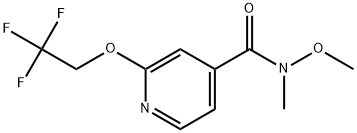 N-Methoxy-N-methyl-2-(2,2,2-trifluoroethoxy)-4-pyridinecarboxamide Struktur