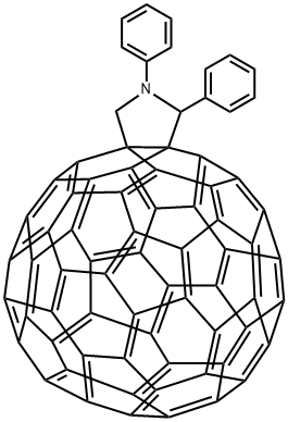 N,2-Diphenyl[60]fulleropyrrolidine Struktur