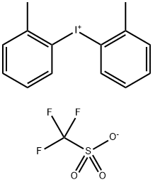 Iodonium, bis(2-methylphenyl)-, 1,1,1-trifluoromethanesulfonate (1:1) Struktur