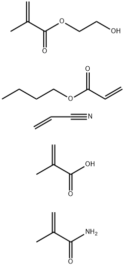 2-Methyl-2-propenoic acid polymer with butyl 2-propenoate, 2-hydroxyethyl 2-methyl- 2-propenate 2-methyl-2-propenoate and 2-propenenitrile Struktur