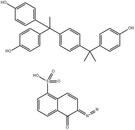 1-Naphthalenesulfonic acid, 6-diazo-5,6-dihydro-5-oxo, ester with 4,4'-[1-[4-[1-(4-hydroxyphenyl)-1-methylethyl]phenyl]-ethylidene]bis[phenol] Struktur