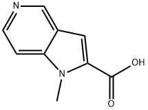 1-methyl-1H-pyrrolo[3,2-c]pyridine-2-carboxylic acid Struktur