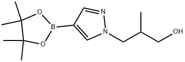 2-methyl-3-[4-(4,4,5,5-tetramethyl-1,3,2-dioxaborolan-2-yl)-1H-pyrazol-1-yl]propan-1-ol Struktur