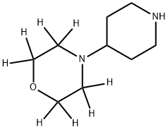 Morpholine-2,2,3,3,5,5,6,6-d8, 4-(4-piperidinyl)- Struktur