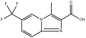 3-methyl-6-(trifluoromethyl)imidazo[1,2-a]pyridine-2-carboxylic acid Struktur