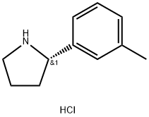 Pyrrolidine, 2-(3-methylphenyl)-, hydrochloride (1:1), (2S)- Struktur