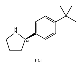 Pyrrolidine, 2-[4-(1,1-dimethylethyl)phenyl]-, hydrochloride (1:1), (2R)- Struktur