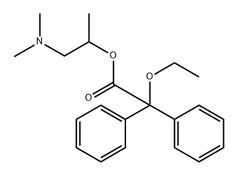 Benzeneacetic acid, α-ethoxy-α-phenyl-, 2-(dimethylamino)-1-methylethyl ester Struktur