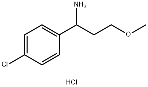 1-(4-chlorophenyl)-3-methoxypropan-1-amine hydrochloride Struktur