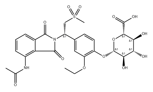 O-Desmethyl Apremilast Glucuronide Sodium Salt Struktur