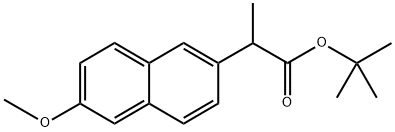 2-Naphthaleneacetic acid, 6-methoxy-α-methyl-, 1,1-dimethylethyl ester Struktur