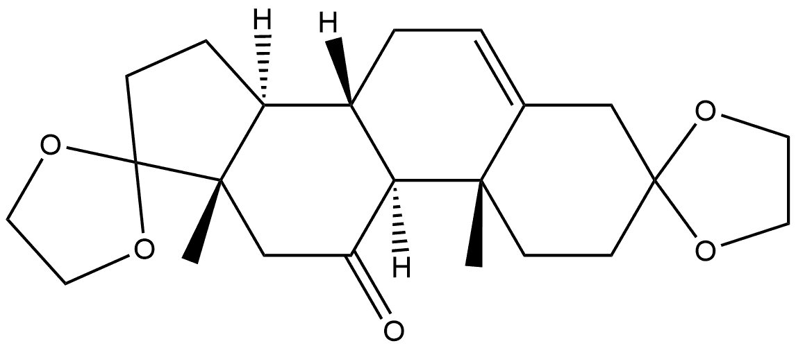 Androst-5-ene-3,11,17-trione, Cyclic 3,17-Bis(1,2-ethanediyl acetal) Struktur