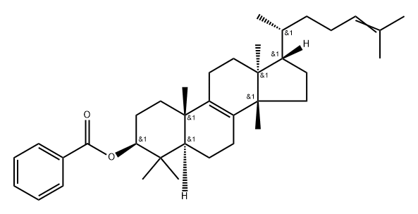 Lanosta-8,24-dien-3-ol, benzoate, (3β,13α,14β,17α)- (9CI) Struktur