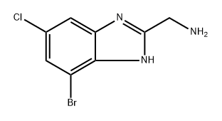 (4-bromo-6-chloro-1H-benzo[d]imidazol-2-yl)methanamine Struktur