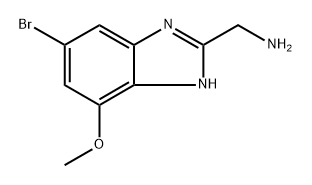 (6-bromo-4-methoxy-1H-benzo[d]imidazol-2-yl)methanamine Struktur