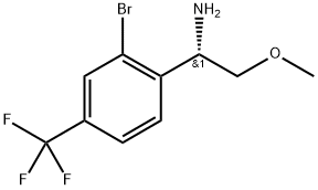 (S)-1-[2-bromo-4-(trifluoromethyl)phenyl]-2-methoxyethanamine Struktur