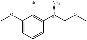 （S）-1-(2-bromo-3-methoxyphenyl)-2-methoxyethanamine Struktur