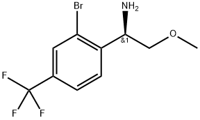 (R)-1-[2-bromo-4-(trifluoromethyl)phenyl]-2-methoxyethanamine Struktur