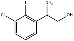 2-amino-2-(3-chloro-2-iodophenyl)ethanol Struktur