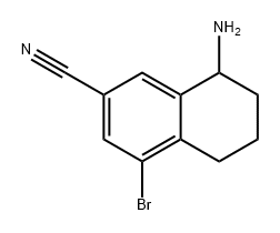 8-amino-4-bromo-5,6,7,8-tetrahydronaphthalene-2-carbonitrile Struktur