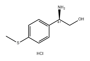 Benzeneethanol, β-amino-4-(methylthio)-, hydrochloride (1:1), (βR)- Struktur