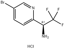 2-Pyridinemethanamine, 5-bromo-α-(trifluoromethyl)-, hydrochloride (1:1), (αS)- Struktur