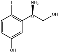 3-[(1R)-1-amino-2-hydroxyethyl]-4-iodophenol Struktur