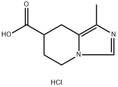 Imidazo[1,5-a]pyridine-7-carboxylic acid, 5,6,7,8-tetrahydro-1-methyl-, hydrochloride (1:1) Struktur