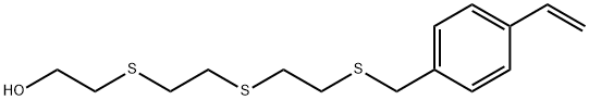 2-[[2-[[2-[[(4-ethenylphenyl)methyl]thio]ethyl]thio]ethyl]thio] ethanol Struktur