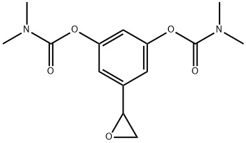 Carbamic acid, N,N-dimethyl-, C,C'-[5-(2-oxiranyl)-1,3-phenylene] ester Struktur