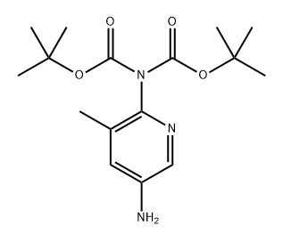 Imidodicarbonic acid, 2-(5-amino-3-methyl-2-pyridinyl)-, 1,3-bis(1,1-dimethylethyl) ester Struktur