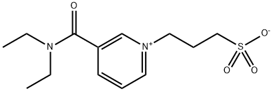 3-[3-(diethylcarbamoyl)pyridinium-1-yl]propane-1-sulfonate Struktur