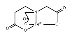 Iron, [N,N-bis[(carboxy-\kO)methyl]-beta-alaninato(3-) \kN,\kO]-, (T-4)- Struktur