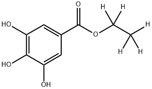 Benzoic acid, 3,4,5-trihydroxy-, ethyl-1,1,2,2,2-d5 ester Struktur