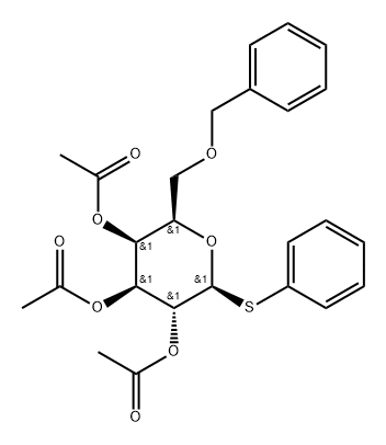 Phenyl 2,3,4-tri-O-acetyl-6-O-benzyl-b-D-thiogalactopyranoside Struktur