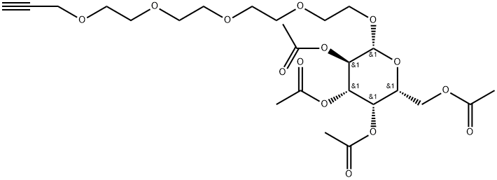 Propargyl-PEG5-tetra-Ac-beta-D-galactose Struktur