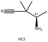 (3R)-3-amino-2,2-dimethylbutanenitrile Struktur