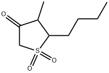 3(2H)-Thiophenone, 5-butyldihydro-4-methyl-, 1,1-dioxide Struktur