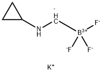 Borate(1-), [(cyclopropylamino)methyl]trifluoro-, potassium (1:1), (T-4)- Struktur